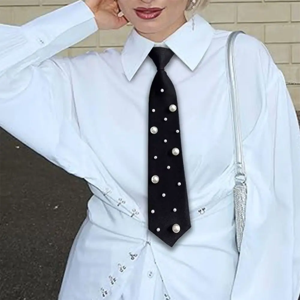 Modische, vorgebundene Punk-Krawatte mit Sternkette, verstellbar, elegante Fliege, Krawatte, Vintage-JK-Krawatte, Uniform-Hemd – Detail 9