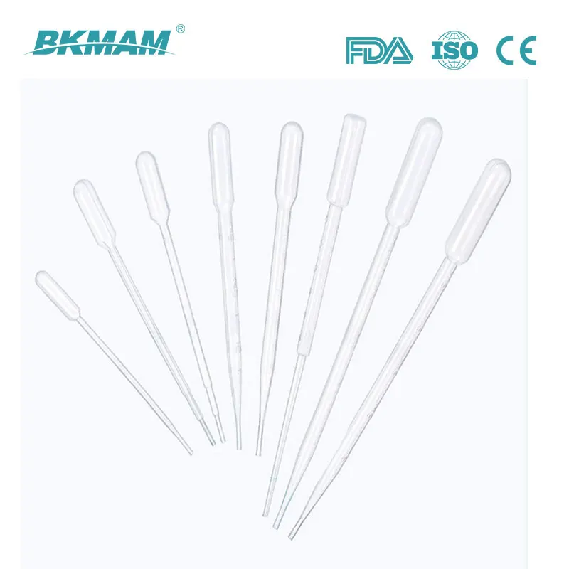 Plastic Pipettes 0.2ml To 5ml Laboratory Graduated Pipette Dropper For Medical School Experiment