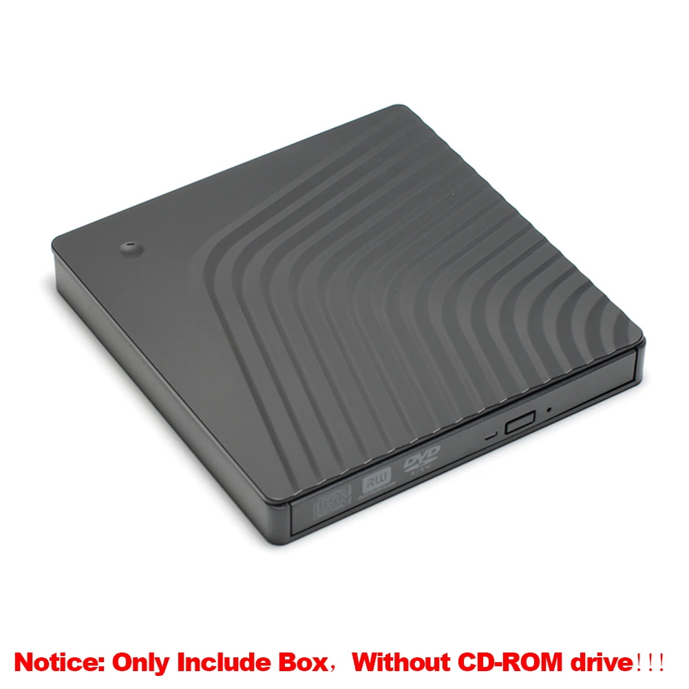 CD 드라이브 박스, USB 3.0 C 타입 CD DVD 버너 어댑터, 광학 드라이브 외부 인클로저, 노트북 노트북 버너용, 9.5mm, 12.7mm
