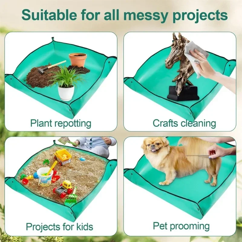Plant Repotting Mat Waterproof Foldable for Flowerpot Transplanting Mixing Soil