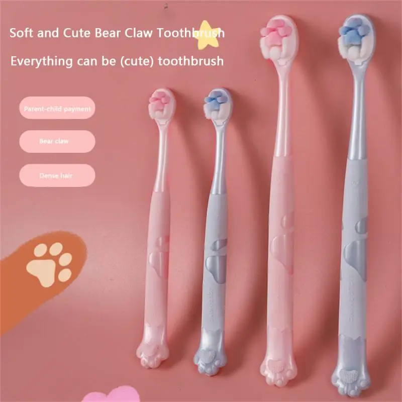 

Toothbrush 26.40g Soft Rubber Package Cat Claw Handle Sharpened Bristle Not Easy To Slip Off Soft Toothbrush Oral Care Brush