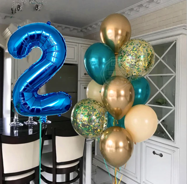 Balloons Birthday Party Decoration Numbers  First Birthday Decorations  Baby Girl - Ballons & Accessories - Aliexpress