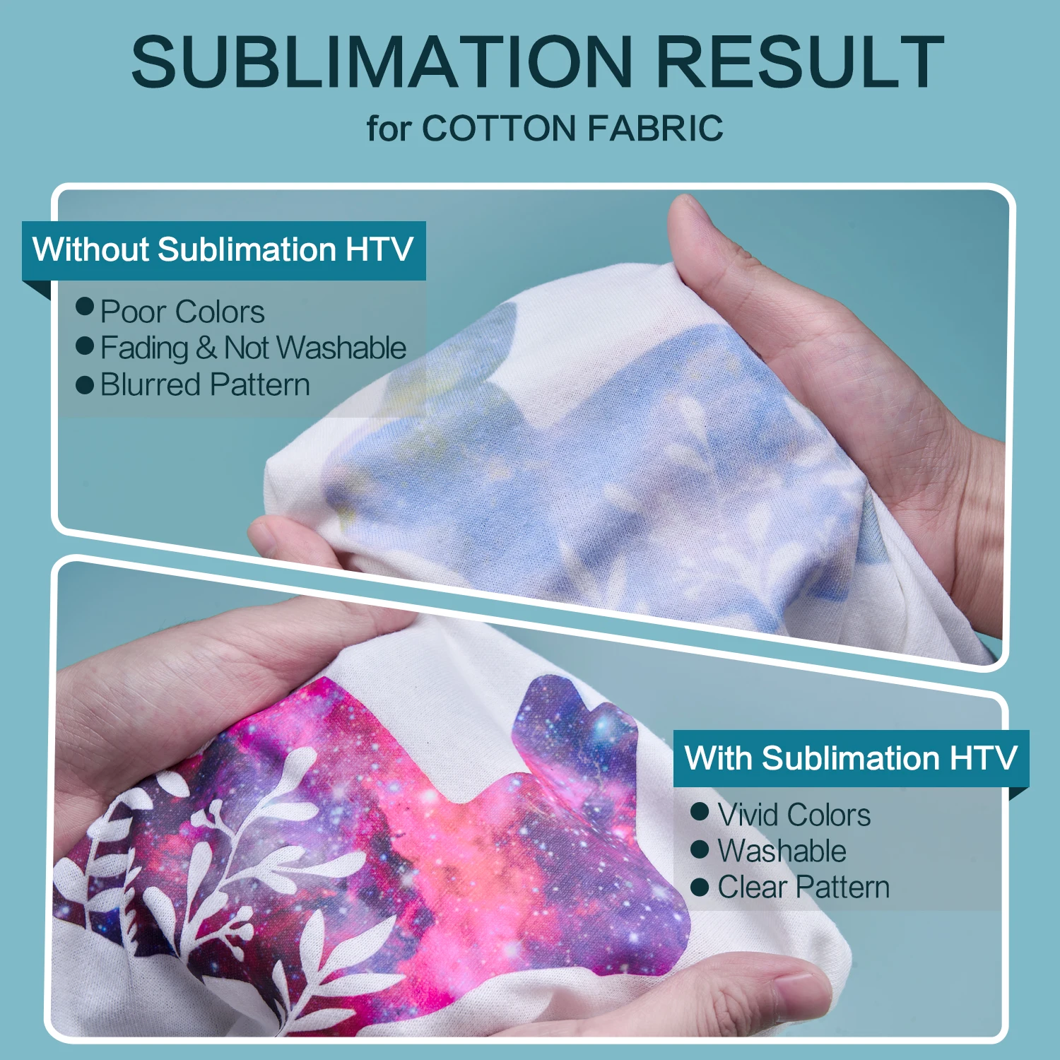 Sublimation HTV for Dark Fabric/Light Fabric - 10 Pack Matte Sublimation  Vinyl