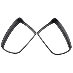Rearview Mirror Eyebrow Rain Shield and Sun Visor Protector Trim (Carbon fiber black)