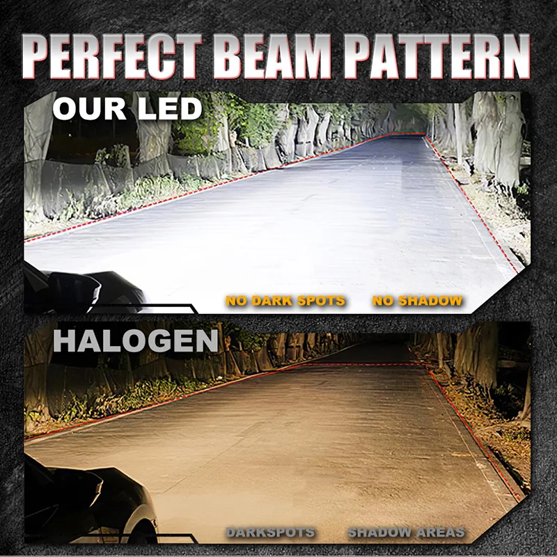 터보 H7 LED 1:1 사이즈 LED CANBUS 조명, 무선 플러그 앤 플레이 자동차 LED 헤드라이트 전구, 선풍기 H8 H11 LED 9005 9006 9012 12V