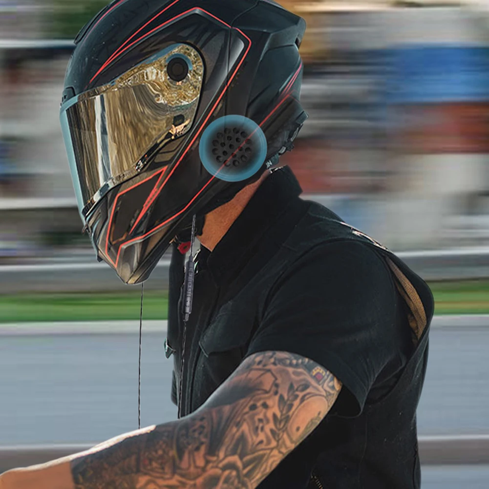 Wireless Riding Headphone Anti-interference Moto Headphone Handsfree Music Player Speaker HiFi Motor Bike Headsets 3.5mm Port