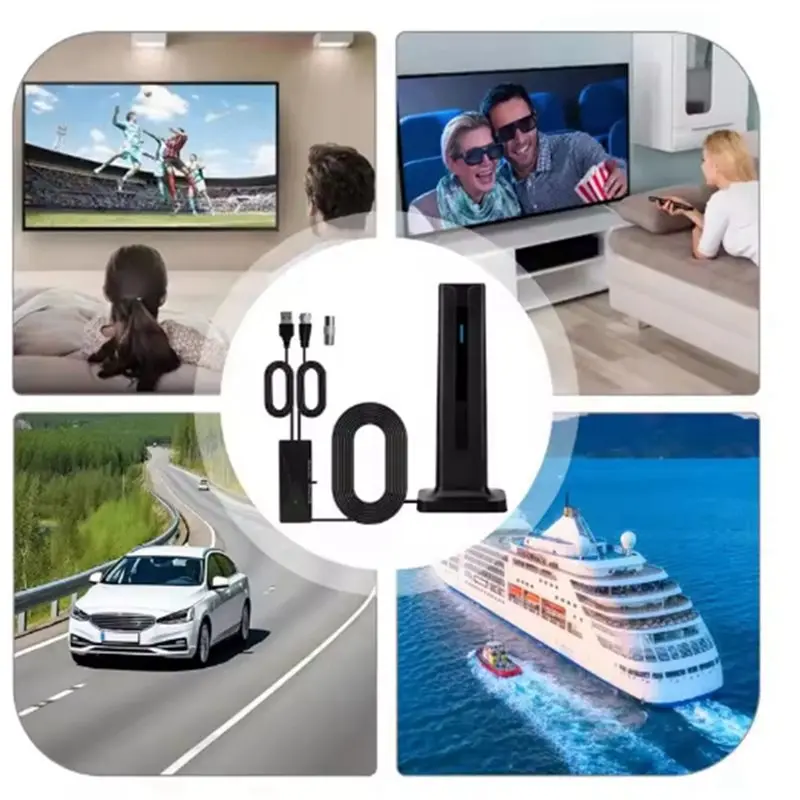 B92B-고이득 디지털 TV 안테나 4K 실내 DVB-T DTMB ISDB 고화질 신호 수신 지원
