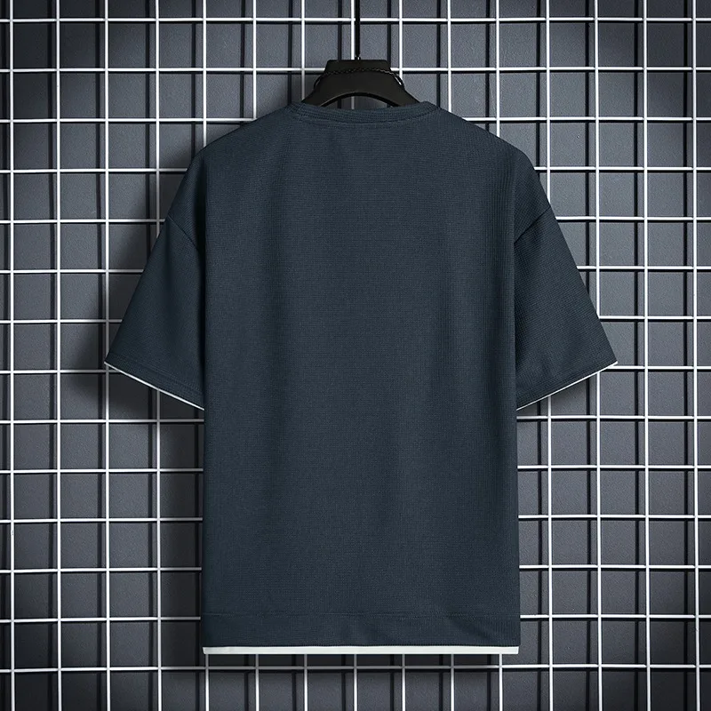 Loose Men's ort Sve T-irt Summer Faion Brand f Sve Base irt Youth ular Pure Color round Ne Cotton Wool ...