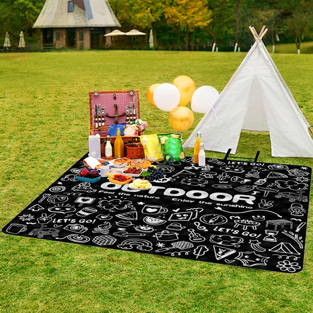 Description Picture 5 of item200cm Washable Waterproof Beach Mat Folding Mattress Portable Picnic Mat Outdoor Camp Hiking Travel Sleeping Blanket Thicken Pad