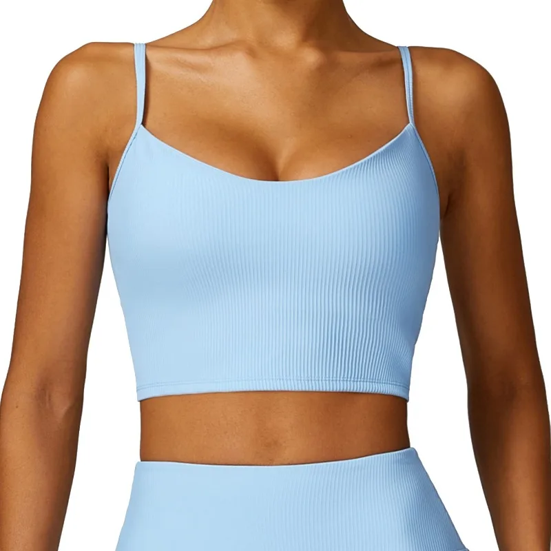 Beauty Backed Yoga Vest, Adjustable Shoulder Strap Bra, Sports Bra, Sexy, Tight Fitting, Quick Drying Padded Fitness Top