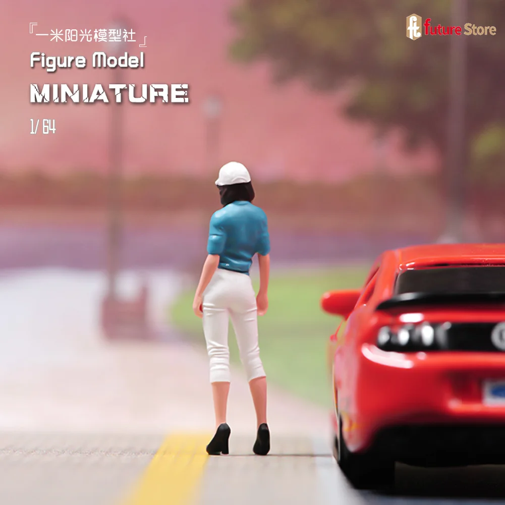 Miniatur 1/64 Schönheit Weibliche Freizeit Männlicher Polizist Gemalte Figur Straßenszene Figur Sandtisch Fotografie Prop Handwerk Modell – Detail 24