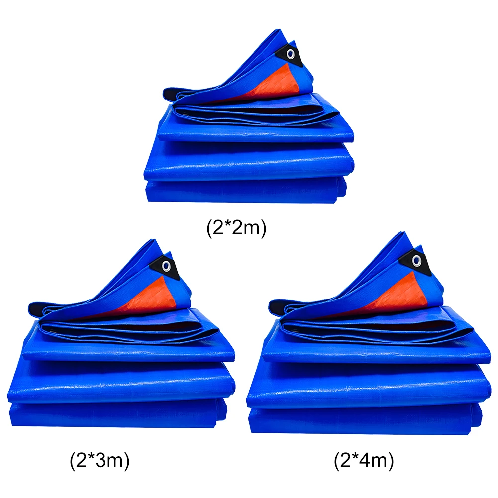 Tarps Waterproof Heavy Duty Blue Tarps Tear Resistance Tarpaulin Cover UV Resistant for Outdoors Patio,Pool,Boat,Roof 2x2/3/4M waterproof tarpaulin waterproof tarp ultralight tarp