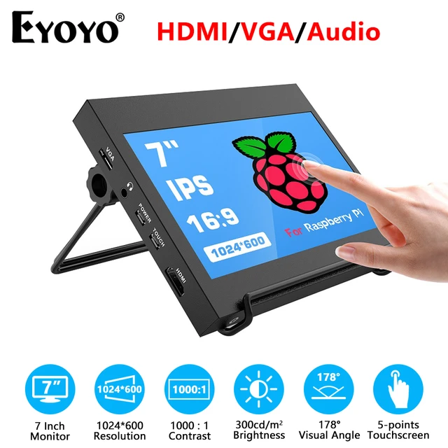 Écran Tactile Portable Ultra HD 1024x600, Panneau LCD TFT 7 Pouces, Mini  PC, Moniteur HDMI, USB, Sans Support de Pilote, Raspberry Pi - AliExpress