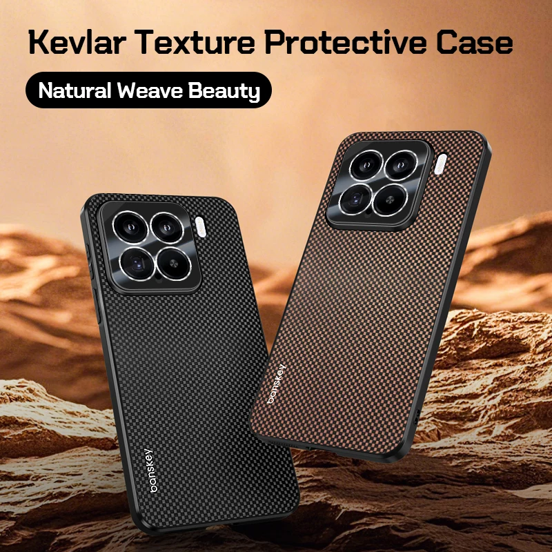 Kevlar Carbon Fiber Weave Matte Case with Camera Lens Protector - Business Edition