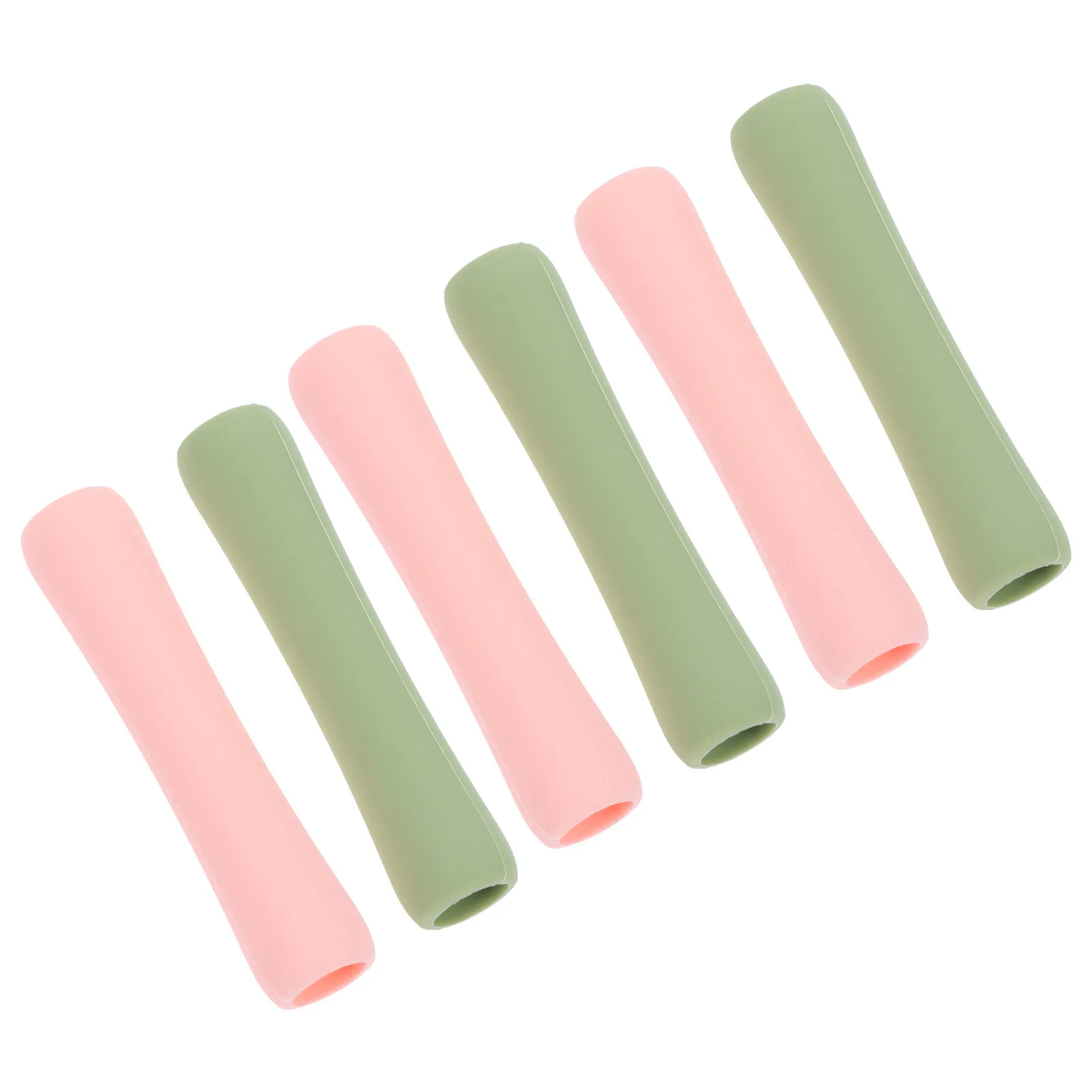 6Pcs 실리콘 스타일러스 펜 슬리브 보호 커버 간단한 컬러 연필 보호 슬리브 터치 스크린 용 장식 펜 커버