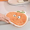 Cute Hand Towel Cartoon Wipe Handkerchief Rag  Vegetable Shape  Towels for Kitchen Bathroom KidsHanging Towel Soft Dish cloth 4