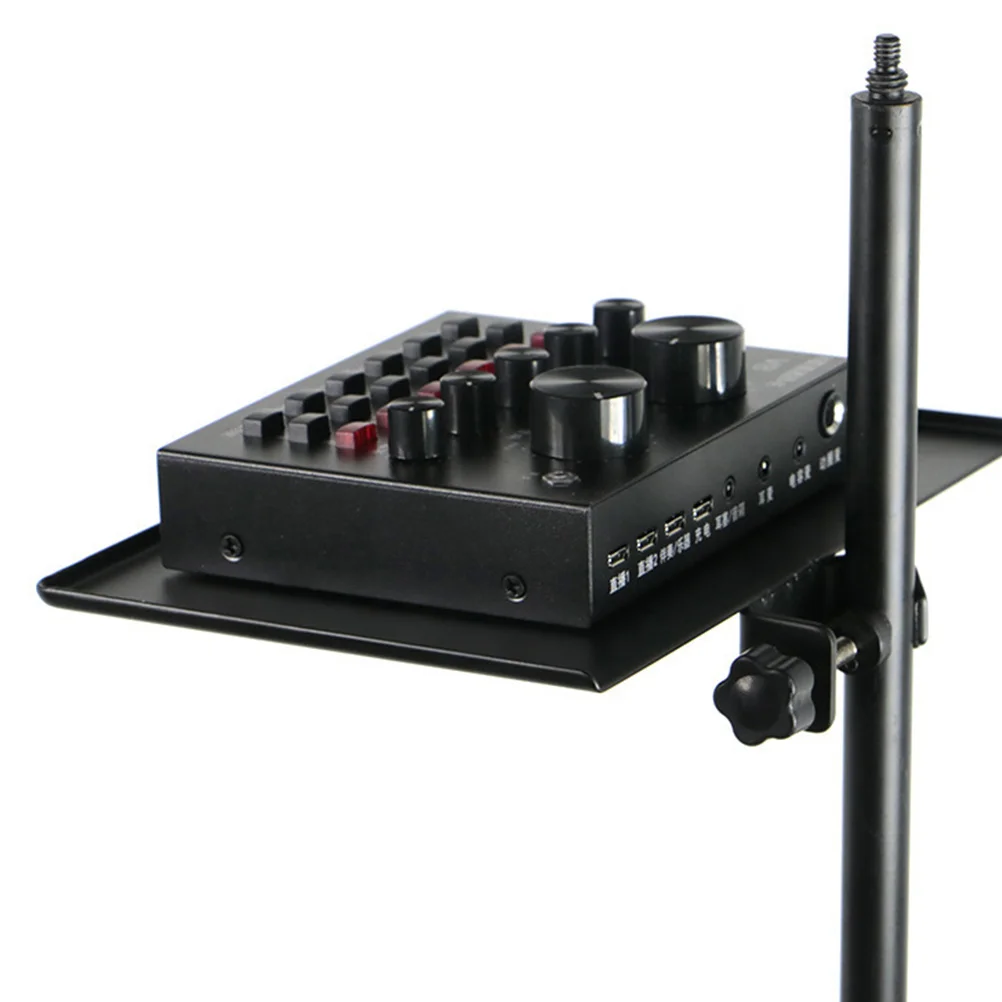 

Microphone Stand Sound Card Tray Iron Clamp Speakers For Desks Stand Tabletop Tripod Shelf Speaker Clamp-On Utility Universal