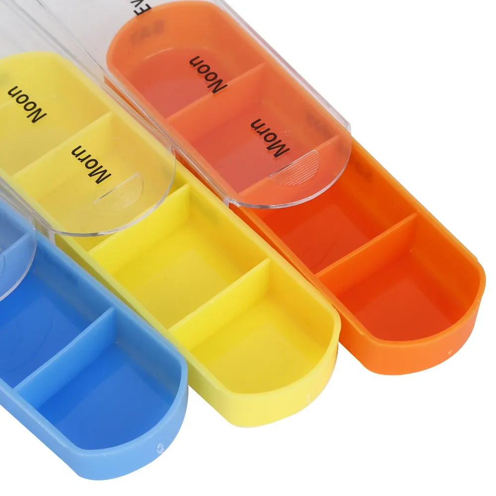 Weekly Pill Organizer with 28 Compartments and Storage Bag - 7-Day, 4-Times-a-Day Schedule