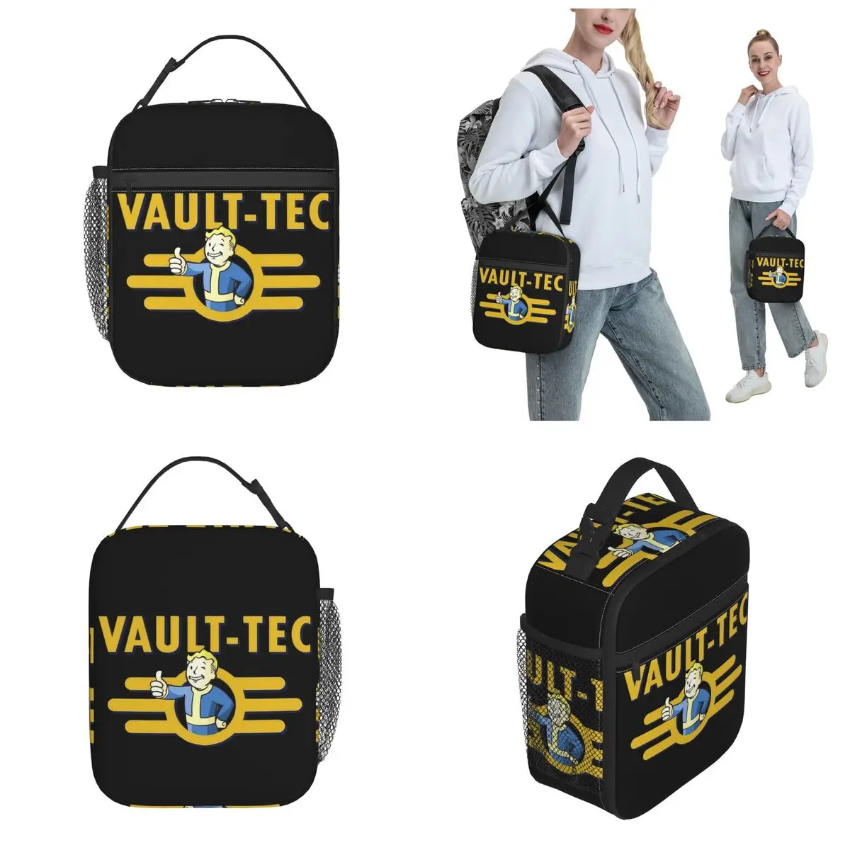 Fallouts Insulated Lunch Bag High Capacity Lunch Container Thermal Bag Lunch Box Tote College Outdoor Food Handbags 4