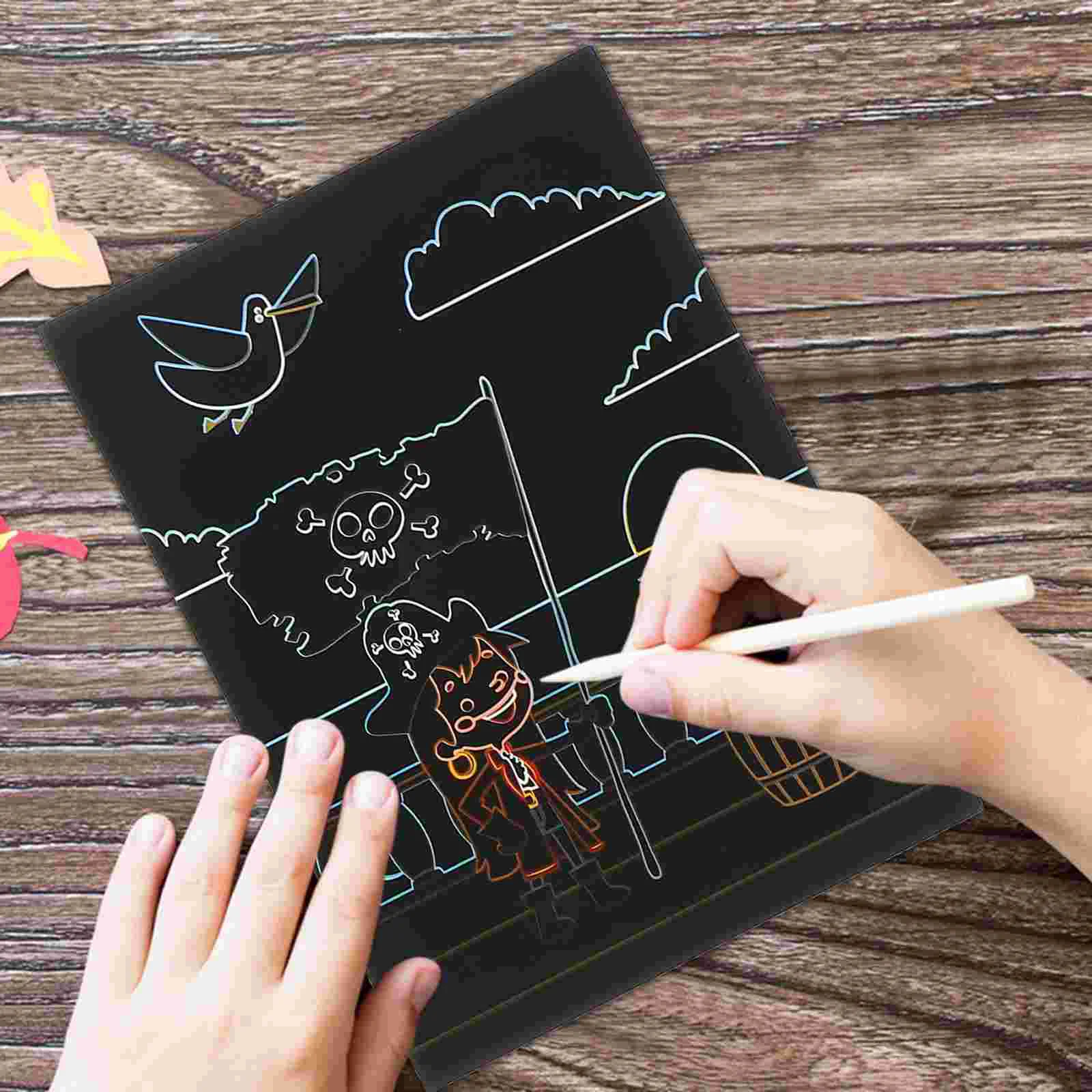 어린이용 스크래치 그림 종이, DIY 스크래칭, 재미있는 사무용품 선물