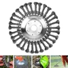 Lawn Mower Weeding Disc 8 Inch Wire Weeding Wheel 6 Inch Garden Tool Lawn Mower Accessories Twisted Wire Disc Type Wire Wheel 1