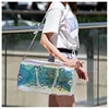 Colorful Bright Travel Bag Summer Women's Beach Handbag Leisure Fitness Swim Gym Bag Clear Jelly Portable Laser Transparent Tote 4