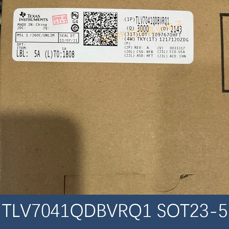 

100% New Original TLV7041QDBVRQ1 SOT23-5 TLV7041QDBVRQ1 TLV7041QDBVR