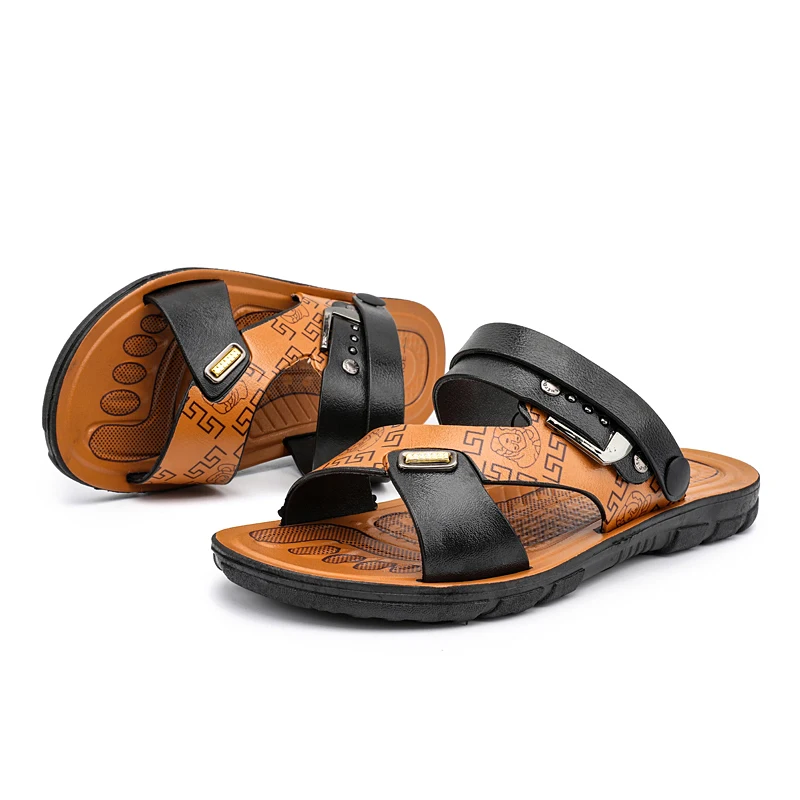 Men's Slippers Summer Flat Sandals For Men Adult