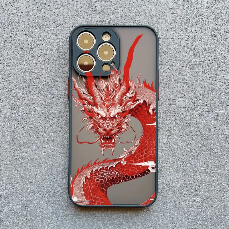 Luxury Fashion East Dragon Sea Wave INS Phone Case Cover