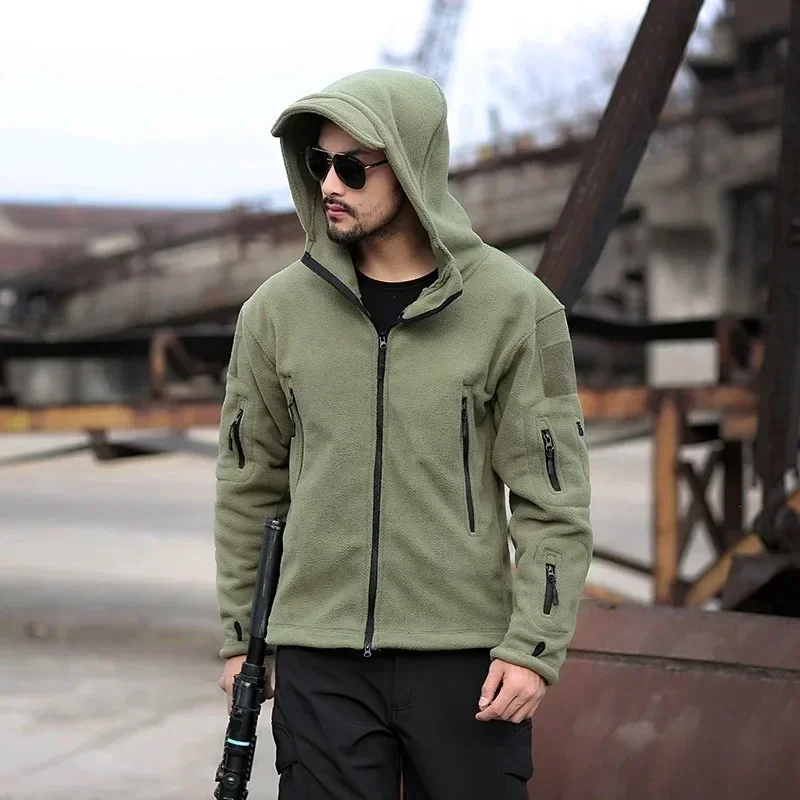 Winter Military Fleece Outdoor Sports Hiking Polar Jacket Fleece Jacket Men's Sports Tactical Jacket Combat