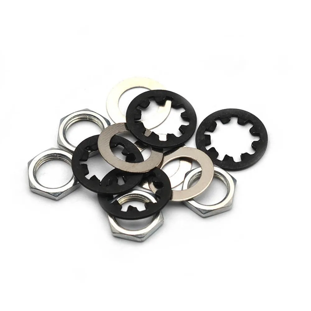 Guitar Accessories Guitar Potentiometer 15Pcs Potentiometer Nuts Set Washers Fits CTS Guitar Pots Switchcraft Accessories Hex Guitar accessories