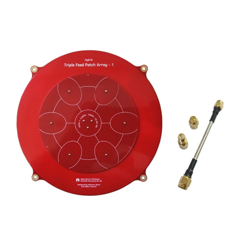 150mm 트리플 피드 패치 5.8GHz 14DBI Pagoda 어레이 FPV 안테나 LHCP RHCP