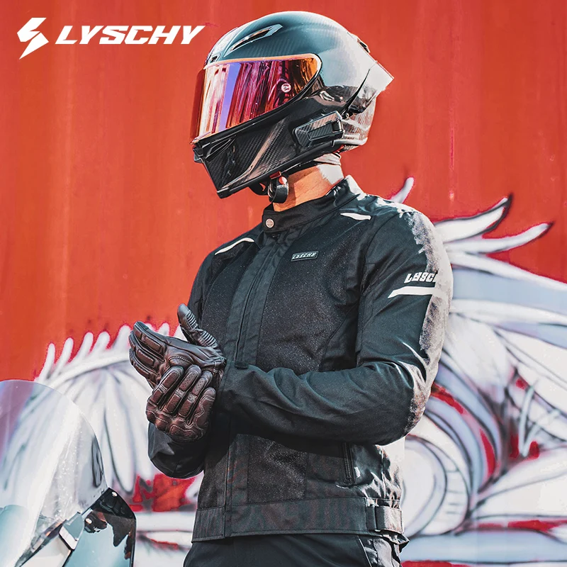 LYSCHY 남성용 여름 통기성 메쉬 라이딩 탑 천, 낙하 방지 모토크로스 사이클링 재킷, CE1/2 오토바이 보호 기어, 남아용 신제품