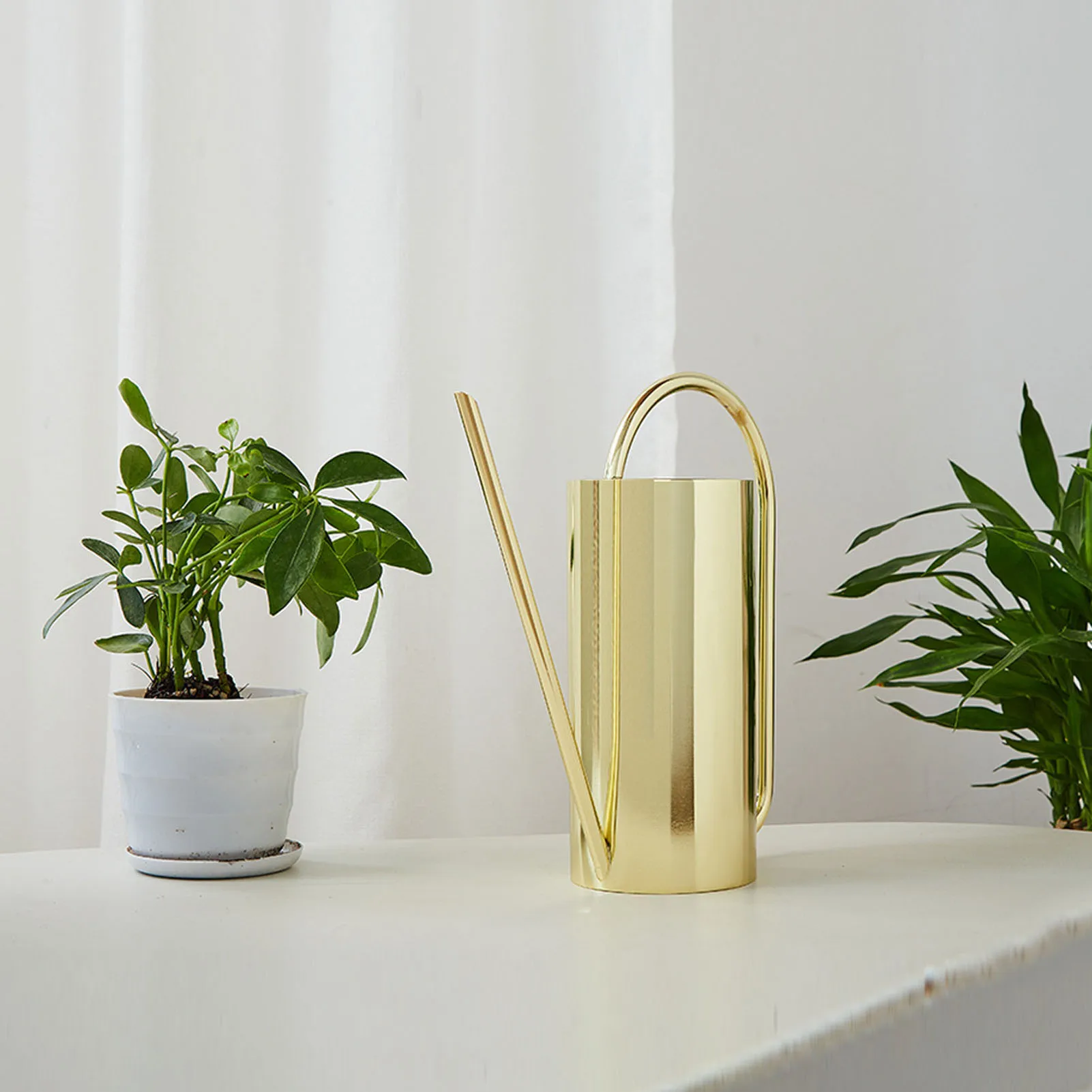 Plants Watering Can Long Spout 1500ml Large Capacity Watering Kettle Stainless Steel Pot Gardening Supplies Garden Can