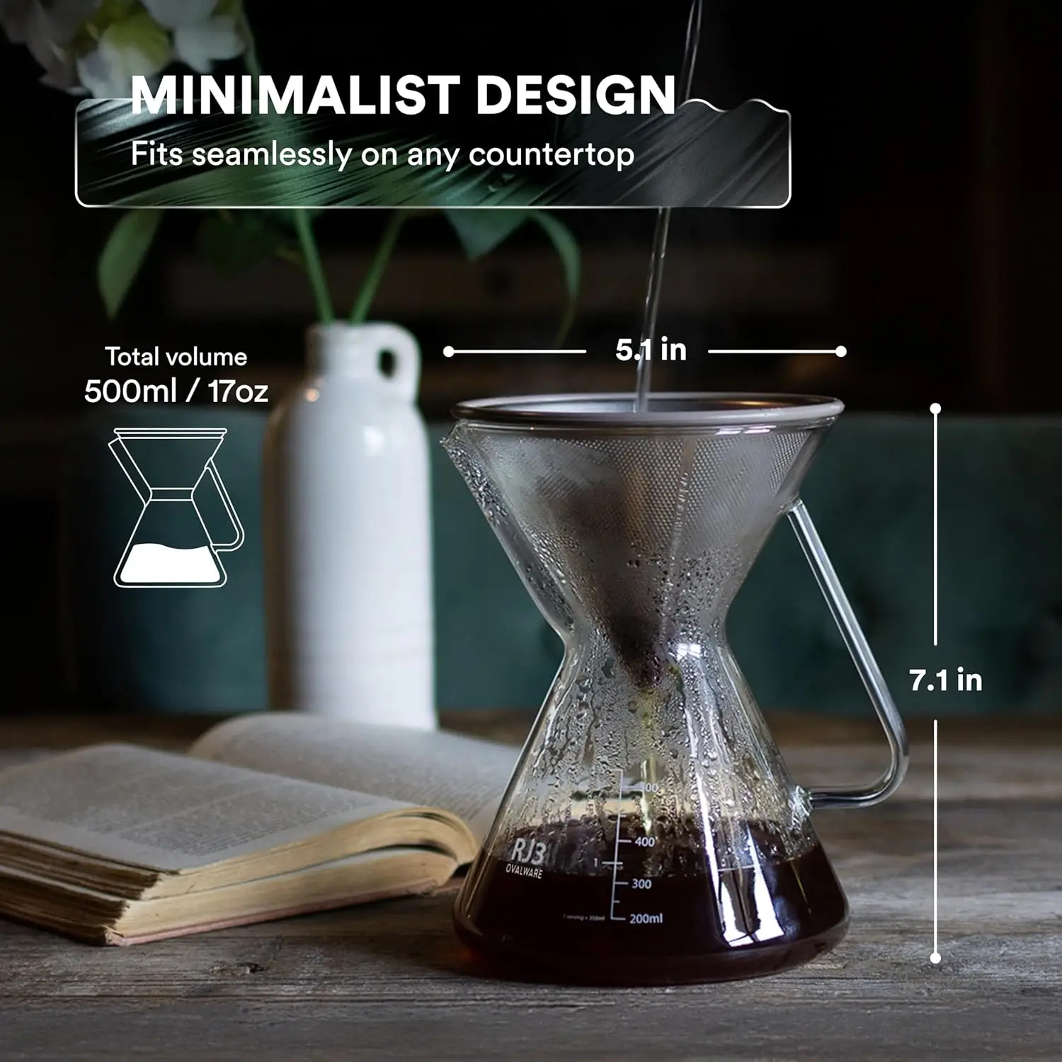 Stainless steel reusable coffee filter
