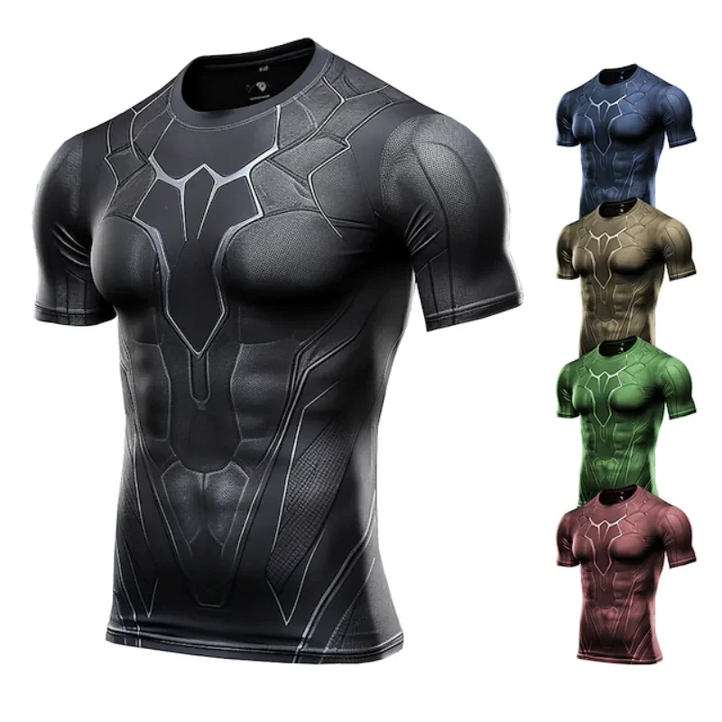 

New Men's Running Shirt Bottom Tops Athletic Casual Breathable Moisture Wicking T-Shirt Gym Workout Soft Short Sleeve Sportswear
