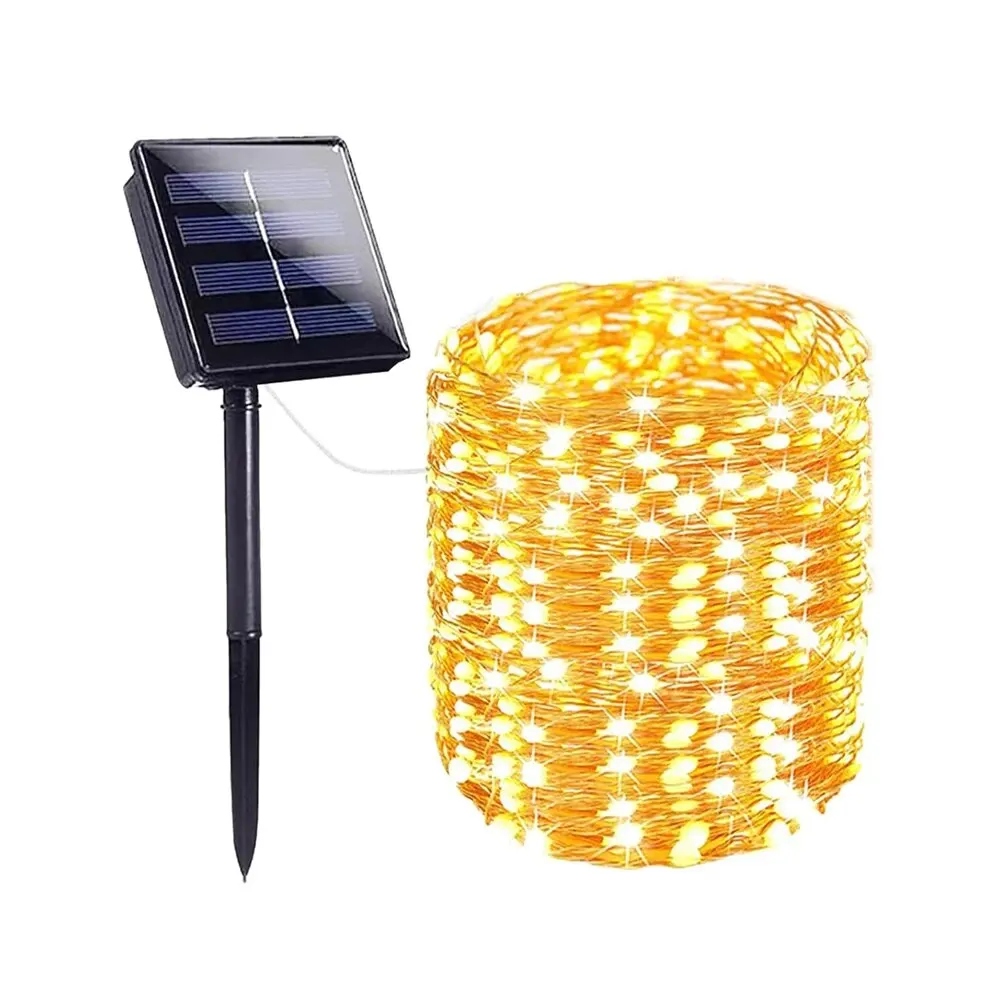 Luminous Solar-Powered Outdoor Fairy Lights - Waterproof with 8 Modes for Garden, Patio, and Wedding Decor