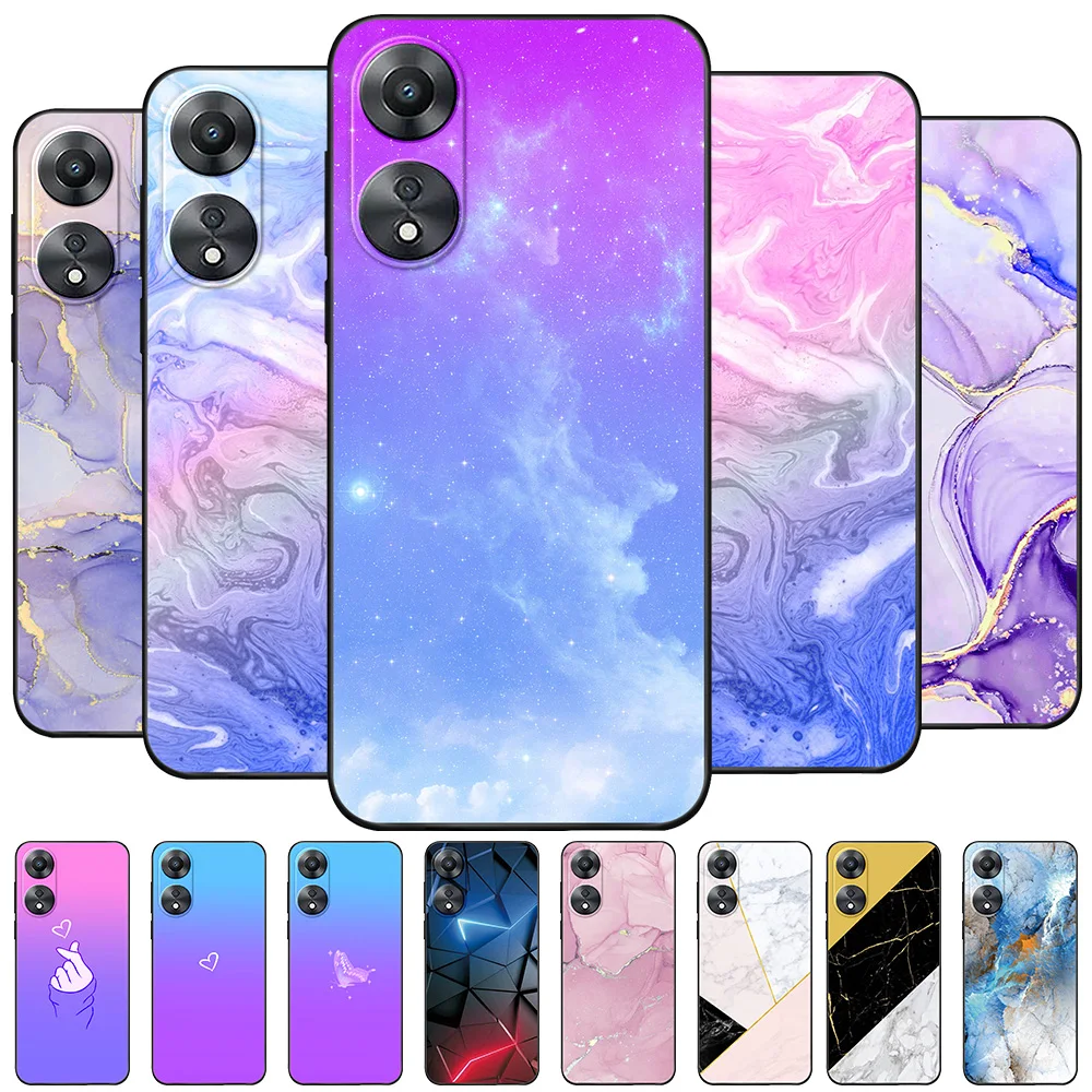 Per Oppo A78 Custodia 4G Per Oppo A78 5G Stampa Custodia Morbida In Silicone Tpu Per Oppo A38 Oppo A18 Oppo A98 Coque Funda Capa Bumper