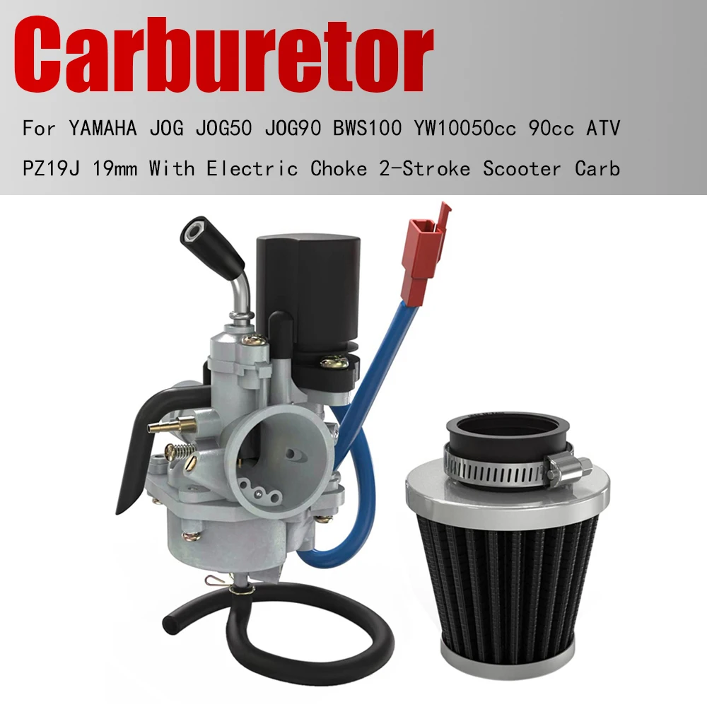 

Carburetor With Electric Choke Fit For YAMAHA JOG JOG50 JOG90 BWS100 YW100 2-Stroke 50cc 90cc ATV PZ19J 19mm Scooter Carb