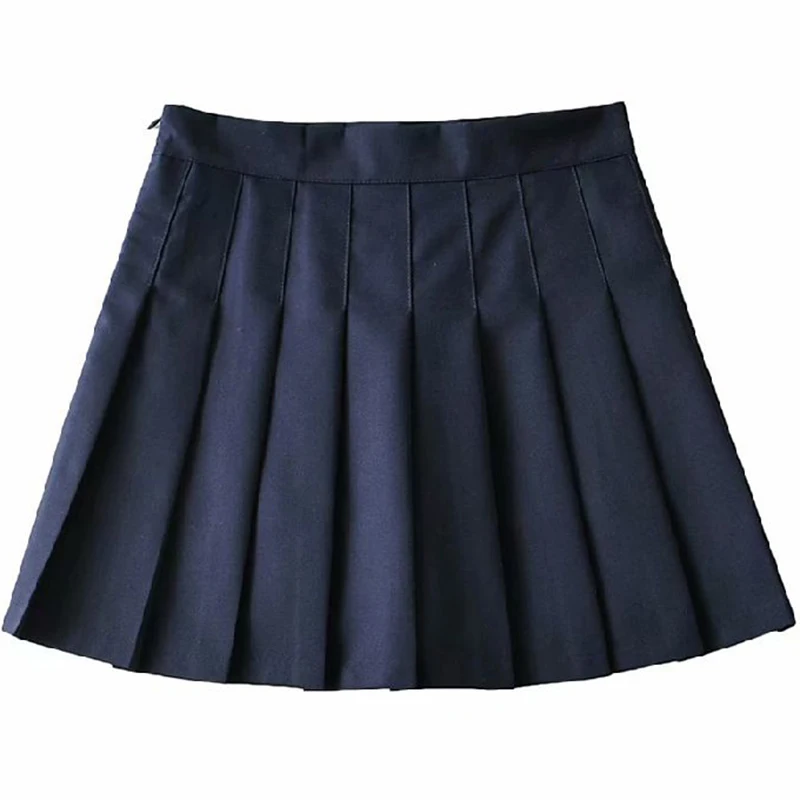 Bestseller Sommer Damen Klassische Plissierte Röcke Mädchen Einfarbige Dünne JK-Röcke Damen Koreanische Mode Hochgeschnittene A-Linien-Röcke – Detail 27
