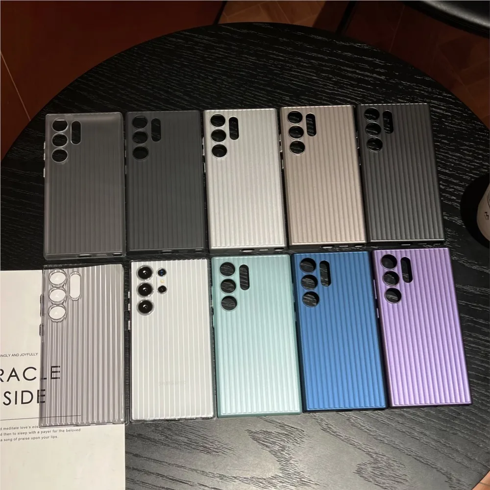 Original Matte Stripes Pattern Phone Case with Camera Protection and Shockproof Armor Design