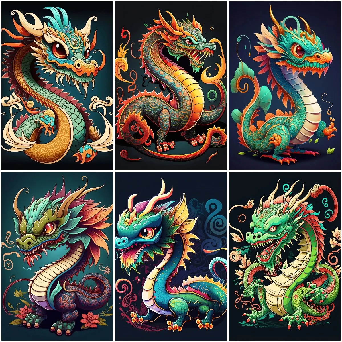 

5D DIY diamond painting Loong , Animal, , Cross Stitch Mosaic, Home Decoration, Wall Art, DIY
