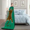 Adler warm retro soft plush blanket Tiger j-Jonathan for sofa living room office Moroccan Ethnic bedroom travel Rug gift Flannel 5