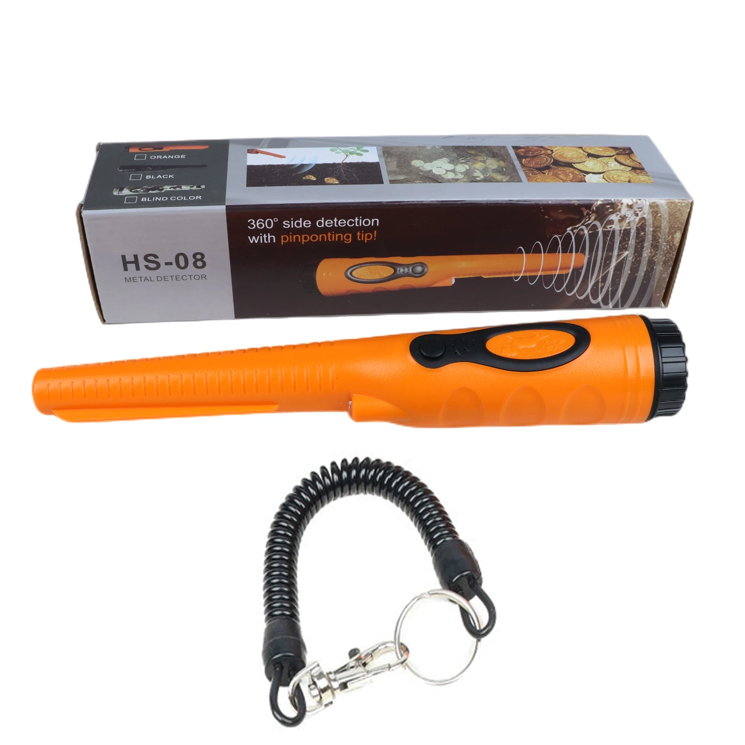 Waterproof Handheld Metal Detector HS 08 Three Alarm Modes Pinpointer
