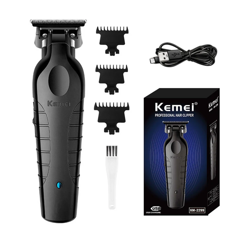 KM-2299 Hair Clipper Kemei Professional Electric USB Rechargeable Barber Trimmer Cordless Trimmer Type-c Zero Gapped Cutting hair trimmer,hair clipper