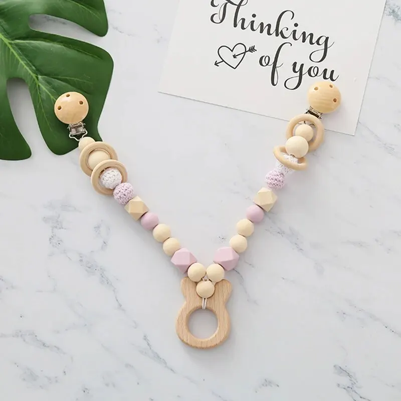 Bebeluș croșetat manual animal fag elefant iepure suzetă clip cărucior pandantiv accesoriu calmant bebeluș suzetă lanț_voghion.com