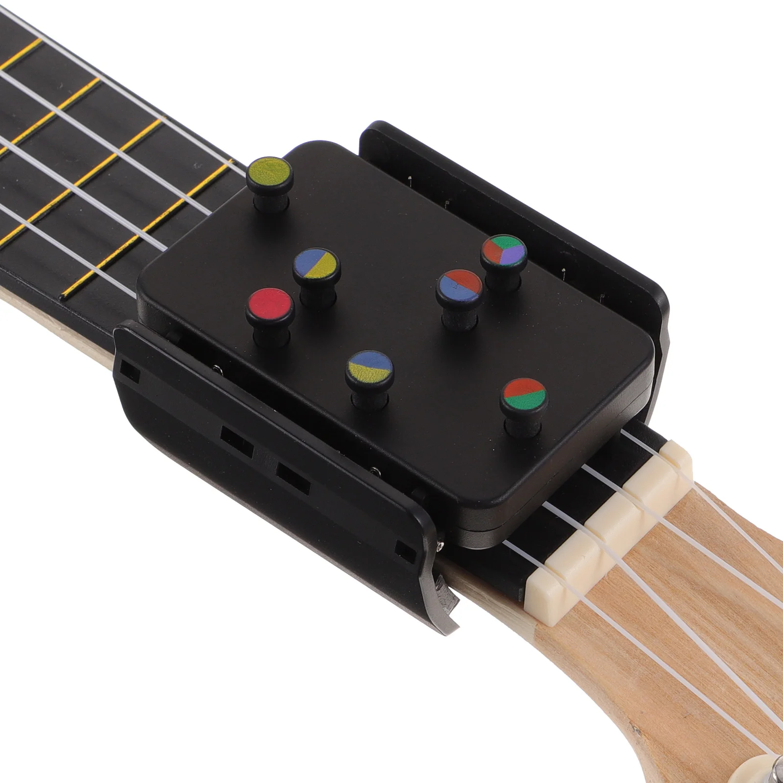 

Ukulele Chords Mini Accessories Beginner Practice Aid Training Tool Music Teaching Spectrum Plastic Learning Child One-Key