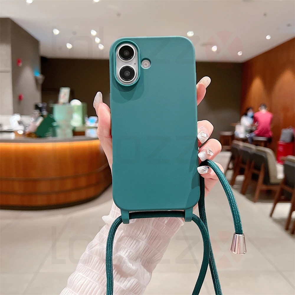 Crossbody Phone Case For Iphone With Silicone Strap And Bumper_voghion.com