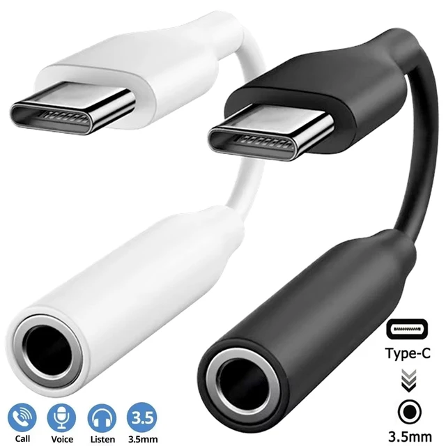 Type C To 3.5mm Aux Adapter Headphone Jack Adapter Audio Cables Earphone Converter for Sumsang Xiaomi Redmi Google Huawei