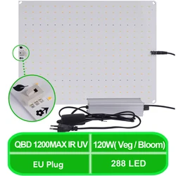 Quantum LED Grow Light for Full Spectrum Plant Growth, EU Plug (QBD1200MAX IR UV)